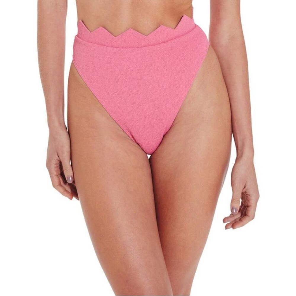 Vix Bikini Set Solid Imani Tri Parallel Swim Top and Imani Hot Pants Pink NWT - Picture 3 of 8